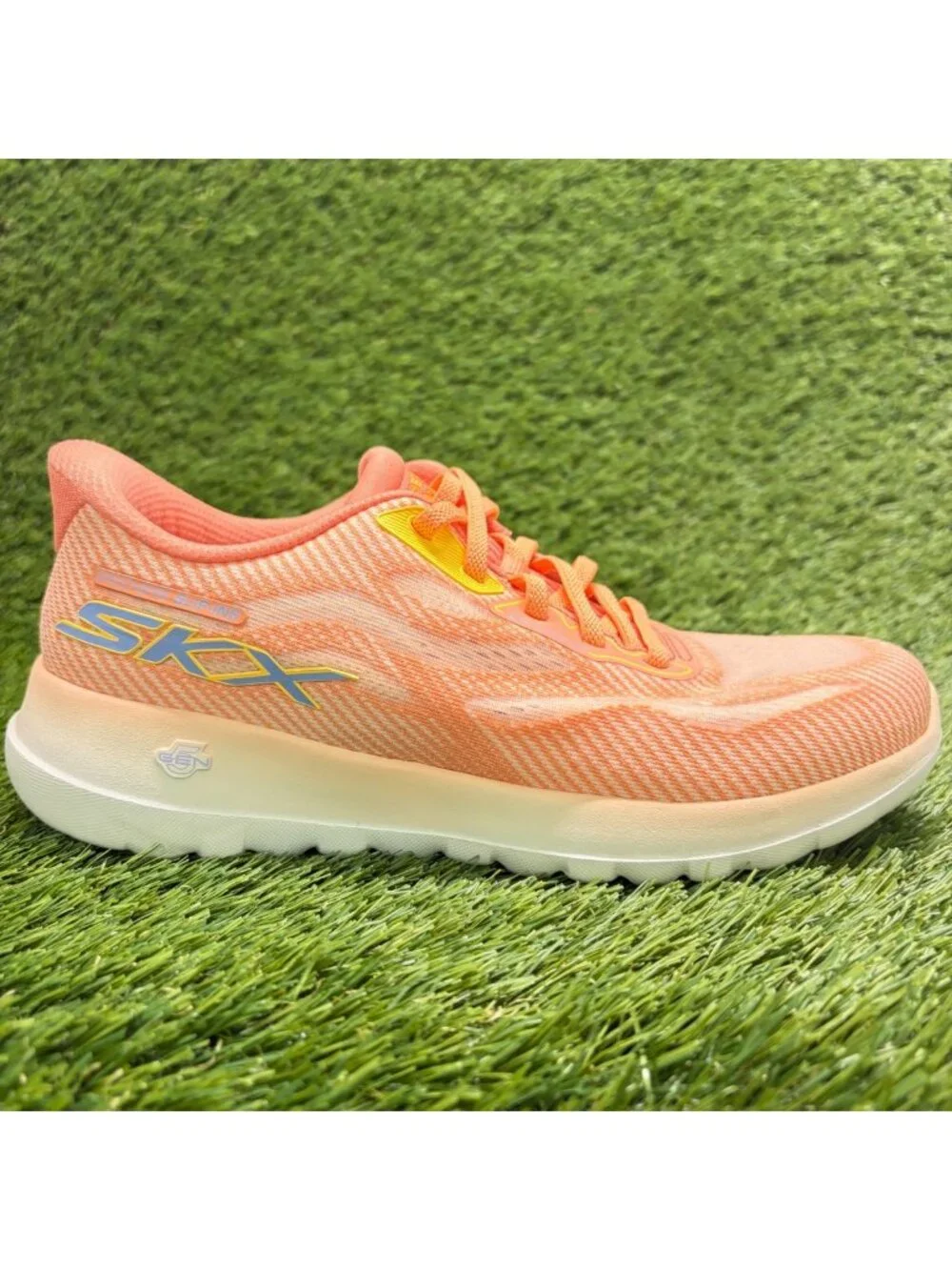 Skechers Go Walk Joy Lynzee Womens Size 7 Orange Athletic Running Shoes Sneakers